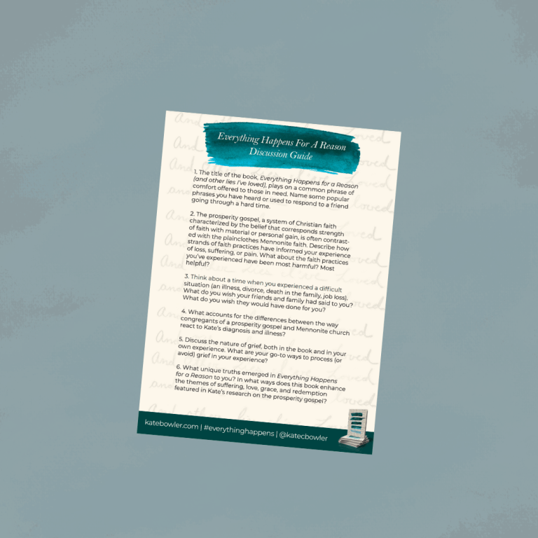 Discussion Guide for Everything Happens for a Reason (And Other Lies I’ve Loved)